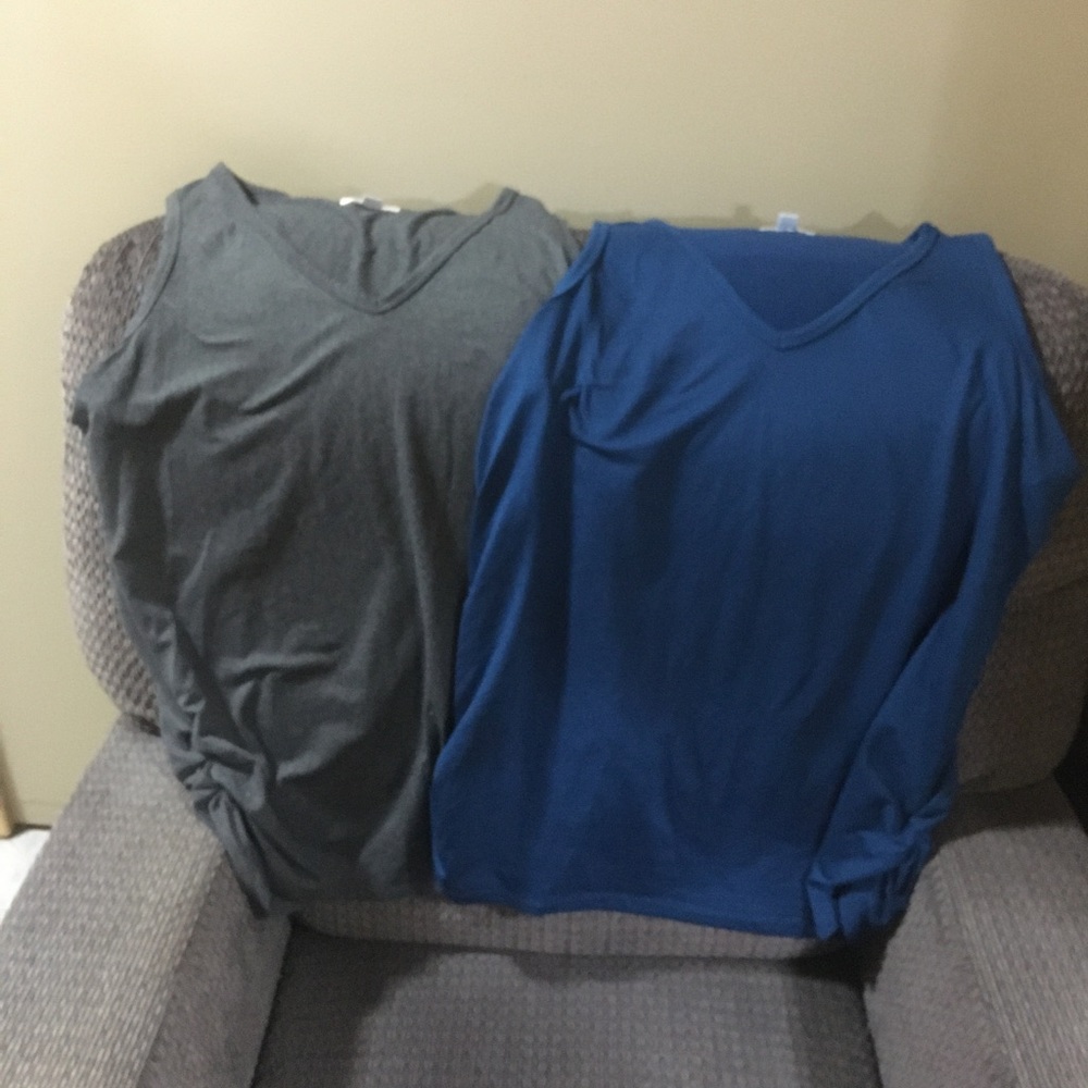 Warehouse Gray and Blue Tank Tops